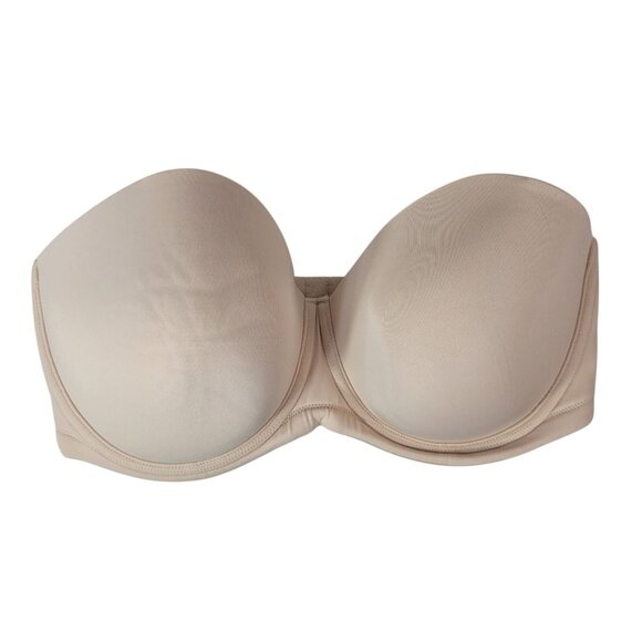 Wacoal Strapless Bra Tan Beige 38G Full Coverage Underwire Red Carpet 854119 - Picture 1 of 8